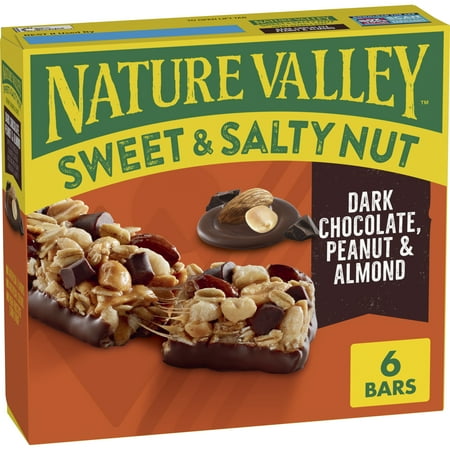 UPC 016000278554 product image for Nature Valley Sweet and Salty Nut Bars  Dark Chocolate Peanut Almond  6 Bars  7. | upcitemdb.com