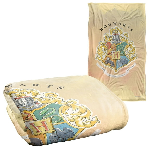 Harry Potter Watercolor Hogwarts Sigil Silky Touch Super Soft Throw Blanket 36" x 58"