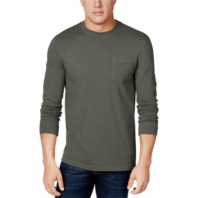 Club Room Camiseta básica teñida en prenda para hombre, gris, extragrande