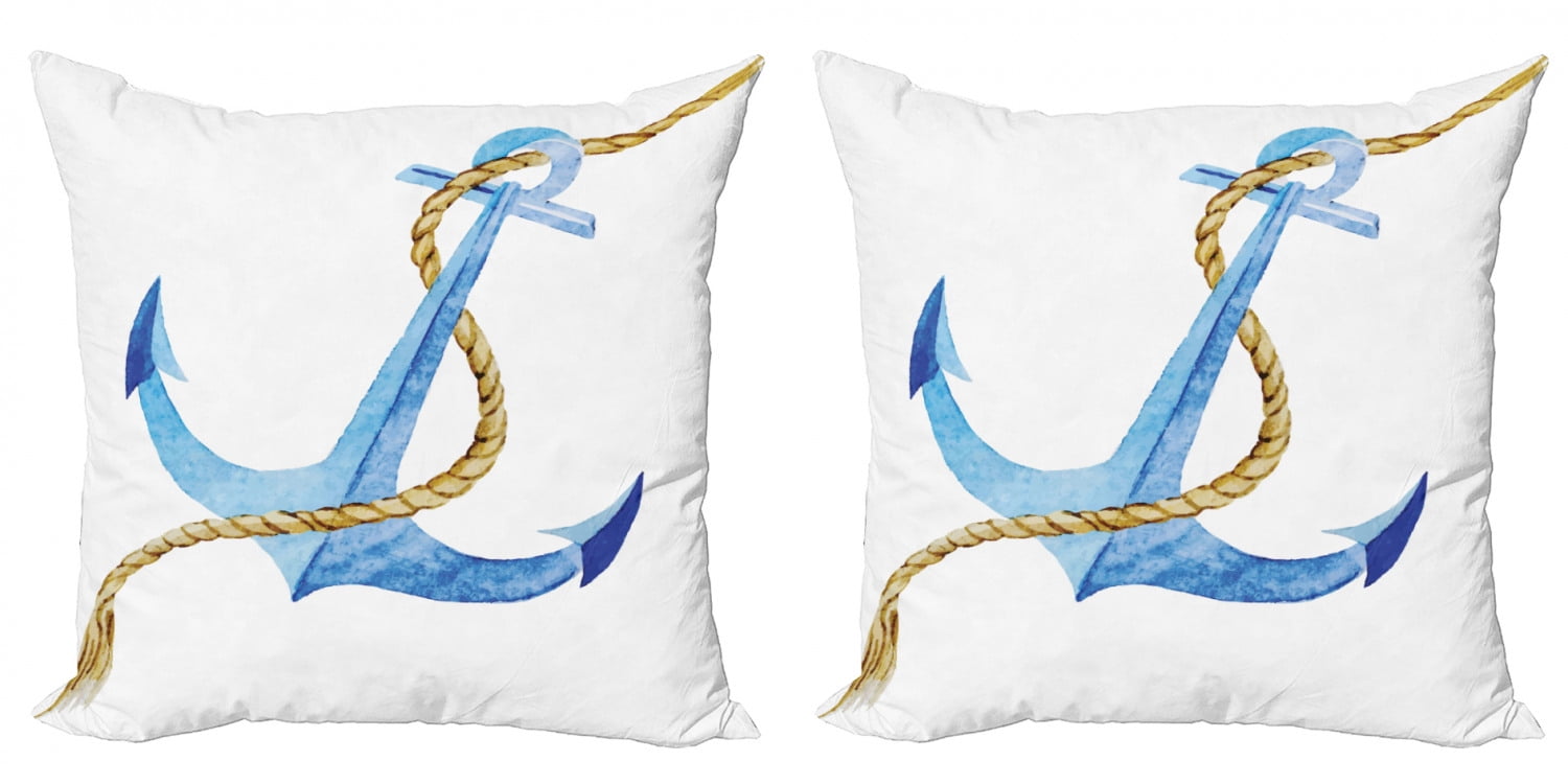 US SELLER-2pcs nautical turtle anchor cushion cover cheap throw pillows for bed 