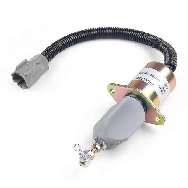 Fuel Shut Off Solenoid For Hyundai Excavator R60-5 For Yanmar 1751es-12a3uc12b1s