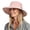 Pink, variant on Sun Hats for Women Ponytail UPF 50+ Beach Summer Hat Wide Brim Packable Cowboy Hat