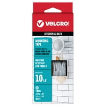 VELCRO Brand Kitchen & Bath Mounting Tape, Professional Grade Heavy Duty Strength Holds up to 10 lbs on Smooth Surfaces, 3ft x 1in, Tape