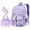 Purple, variant on Lightweight School Backpack Set For Includes Backpack Pencil And Lunch Bag Ergonomic Spine Support 3 Piece Kit Suitable For Elementary Middle Grades Pink