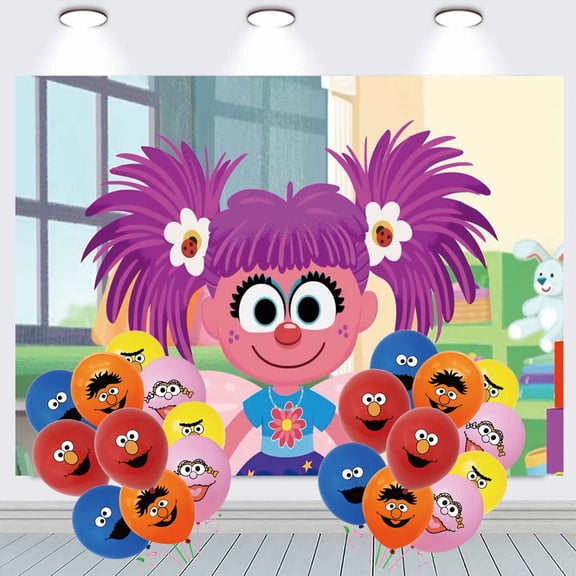 Abby Cadabby Party Decorations Backdrop Banner Balloons Taspestry Wall Decor Background Poster Decor Supplies