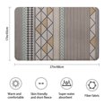 thumbnail image 3 of Beige Geometric Triangle Stripe Pattern Bathroom Rugs Mat,Non Slip Microfiber Bathroom Rug,Rubber Backing,Soft Bathroom Mats for Bathroom Floor,Tub and Shower,17x27in(43x68cm), 3 of 5