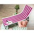 thumbnail image 4 of Pink Stripe Lounge Chair Beach Towel With Top Fitted Pocket 26x82, 4 of 5