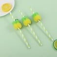 thumbnail image 1 of Fruit Shape Dedegradable Paper Straws Party Banquet Beverage Juice Milk Tea, 1 of 6