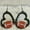 #1, variant on Hollow Wood Heart Baseball Round Geometric Football Earrings Women Sport Jewelry