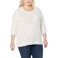 thumbnail image 1 of Suéter bordado Style & Co. para mujer 3X blanco, 1 of 1