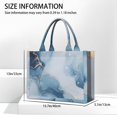 thumbnail image 3 of Large Capacity Tote Bag,Blue Gold Marble Pattern Handbag Fashion Luxury Tote Bag,15.7"x13"x 5.1" Inches,Laptop Compatible, 3 of 6
