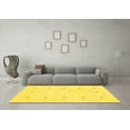 thumbnail image 3 of Ahgly Company Indoor Square Solid Yellow Modern Area Rugs, 8' Square, 3 of 4