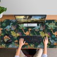 thumbnail image 4 of Long Mouse Pads for Desk,DarkGreen Cartoon Dinosaurs Jungle Desk Mats on Top Of Desks, Desk Mouse Pad Extra Large with 3mm Non-Slip Base and Stitched Edge for Gaming,Work,Home 47.3"x23.6", 4 of 5