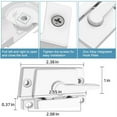 thumbnail image 4 of 4 Pack Window Sash Locks, Window Latches Replacement Sash Locks White Fits Horizontal Sliding Window, 4 of 6