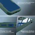thumbnail image 5 of Compatible with iPhone 12 Case Full Body Clear Design with Built-in Screen Protector Shockproof Anti-Scratch Rugged Phone Case 360 Protective Cover for iPhone 12 6.1 inch, Green, 5 of 16