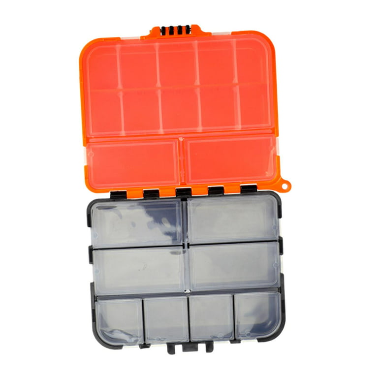 Tackle Box with 2 Fold Out Trays - Orange