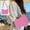 Pink, variant on Straw Shoulder Bag for Women Summer Small Boho Woven Shoulder Purse Beach Vacation Tote Bag Handbag