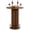 Walnut, variant on WIRRYTOR Mid-Century Modern Round Bar Table, 39.37" High Top Pub Dining Table with Pedestal Base and Metal Footrest for Home Kitchen Bistro, Black