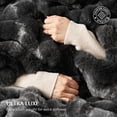 thumbnail image 3 of EverGrace Ultra Soft Luxury Fluffy Faux Rabbit Fur Throw Blanket, Thick Warm Bubble Throw for Bed, Cozy Plush Reversible Blankets for Couch, Chair, Sofa, Marble Black, 60x80 Inches, 3 of 8