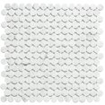thumbnail image 4 of The Tile Life Eterna Penny White Glass Mosaic Floor & Wall Tile, 4 x 4 in, 1-Piece Sample, 4 of 7