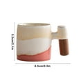 thumbnail image 3 of Mecorevxz Small Coffee Cups Tea Cup, Ceramic Exquisite Fresh Cups with Wooden Handle, Mini Porcelain Demitasse Cups for Coffee or Tea(D), 3 of 7