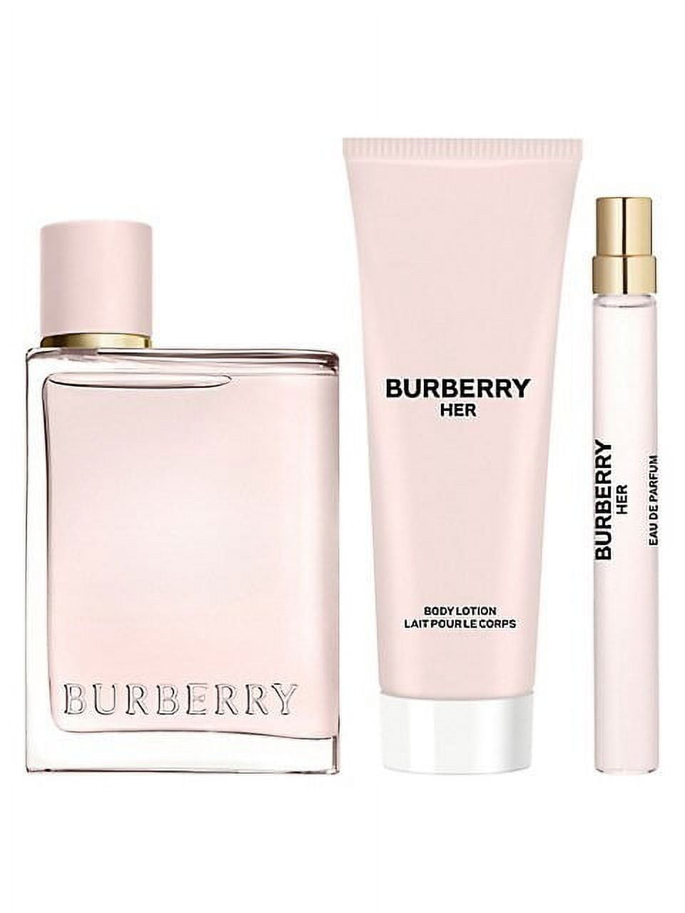BURBERRY HER by Burberry 3 PIECE GIFT SET ( 3.3oz EDP Spray + 2.5