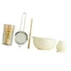thumbnail image 5 of 5 piezas Matcha Set Bowl de cerámica con de soporte japonés Ceremonía de té Utensilios de fabricación de té Herramientas Beige, 5 of 9
