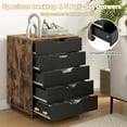 thumbnail image 5 of Mobile Filing Cabinet with Universal Wheels & Drawers, Wood Printer Stand with Storage, Rolling File Cabinets for Home Office Living Room Bedroom, 5 of 18