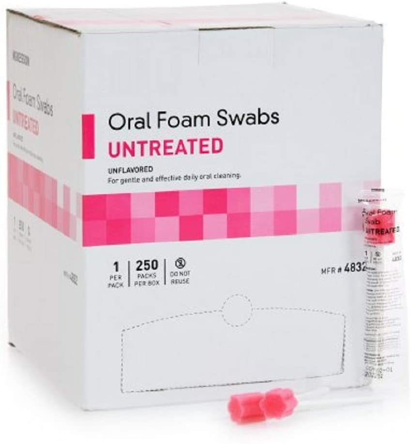 Pack of 1000 Disposable Mouth Swabs 5" for Oral and Dental Pink