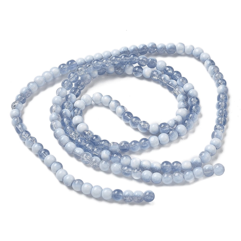 20strands Glass Beads Strands Rondelle Steel Blue 4.5mm Hole: 0.7mm about 208~217pcs/strand 299.21''(760cm)