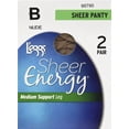 thumbnail image 2 of Hanes L'eggs Women's Medium Support Sheer Panty Pantyhose, 2 Pair, 2 of 2