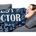 thumbnail image 3 of Doctor Gifts, Gifts for Doctors, Doctor Gifts for Women/Men, Best Doctor Ever Gifts, Doctor Appreciation Gifts, Retirement Gifts for Doctors, Funny Thank You Gift for Doctor Blanket 60” x 50”, 3 of 5
