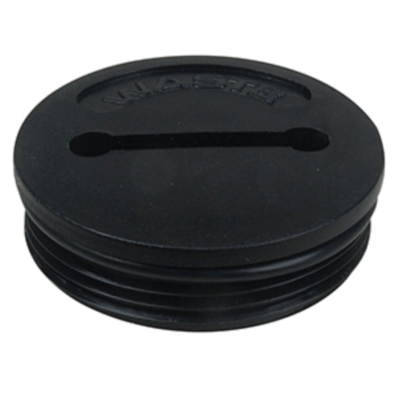 5" Black Outdoor Spare Waste Polymer Cap with O-Ring