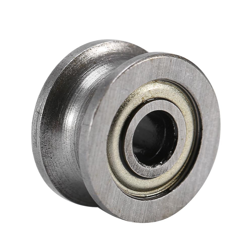 Sonew U624ZZ Bearing, U Groove Pulley,10pcs U624ZZ U Groove Ball Bearing Guide Pulley For Rail