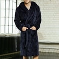 thumbnail image 1 of Men's Shawl Bathrobe Robe Coat Long Gown Padded Plus Velvet Nightwear, 1 of 6