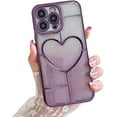thumbnail image 7 of Love Heart Glitter Bling Gradient Electroplated Clear TPU Case for Women Girls Compatible with iPhone Case (iPhone 15 Plus,Silver), 7 of 7