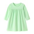 thumbnail image 4 of Kids Dress Long Sleeve Elegant Solid Color Cozy Adorable Classic for Fall and Casual Dress Set, 4 of 4