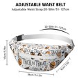 thumbnail image 3 of Fanny Pack Trick or Treat Halloween Pattern Waist Pack Bag,Running Cross Bag,Waterproof Large Fanny Packs for Women Men for Travel Running Hiking Cycling, 3 of 6