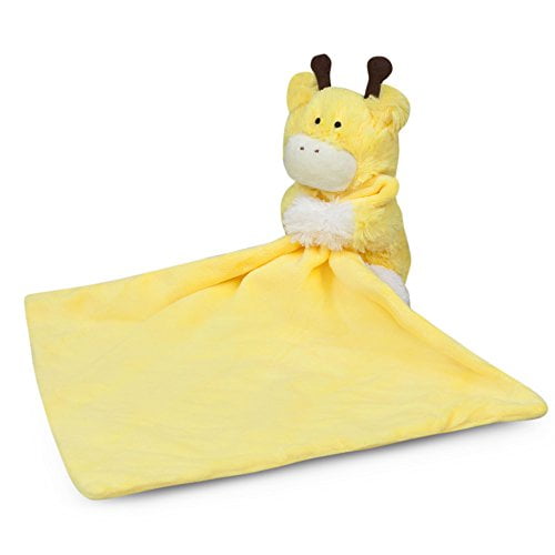 Waddle Unisex Yellow giraffe Baby Security Blanket Stuffed Animal Newborn Shower gift Stuffed