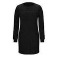 thumbnail image 4 of Roncen Womens Long Sleeve Dresses Casual Spring Sweater Dress Work Winter Fashion 2025 Crew Neck Lace Mini Dressy Clothes, 4 of 8