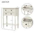 "SEGMART 23"" Narrow Console Table with Drawers, White Entryway Table ...