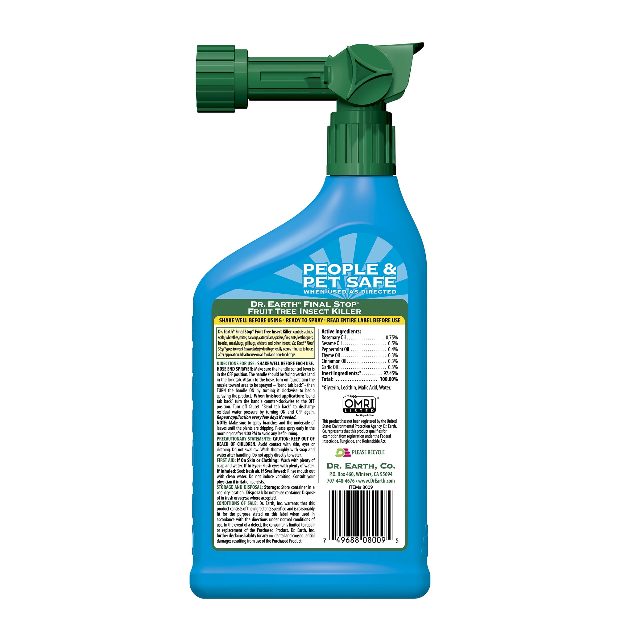 Dr. Earth 8009 Fruit Tree Insect Killer, 32 oz. - Quantity 1