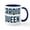 White/Navy Inside, variant on CafePress - Cardio Queen Pattern - 11 oz Ceramic Mug - Novelty Coffee Tea Cup