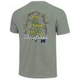 thumbnail image 3 of Women's  Light Green Michigan Wolverines Christmas Tree Comfort Colors T-Shirt, 3 of 3