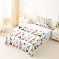 thumbnail image 5 of Homewish Cute Gnome Twin Sheets For Kids,Kawaii Cartoon Themed Bedding,White,3 Pieces,1 Fitted Sheet and 1 Pillowcase, 5 of 6