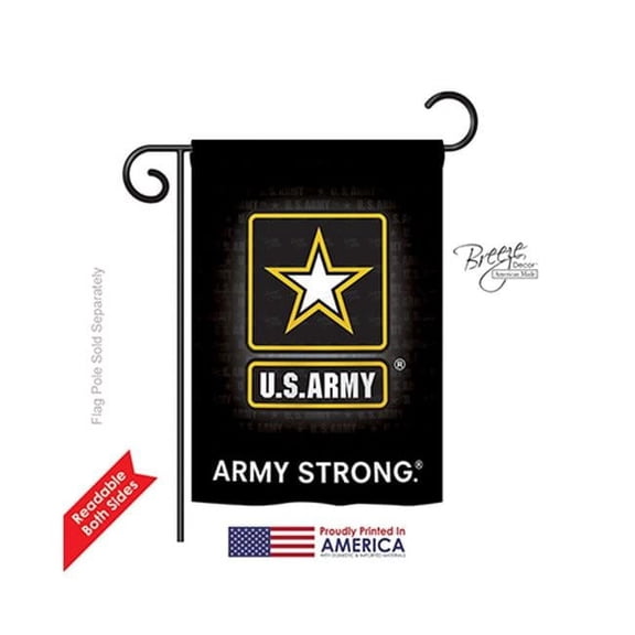 Breeze Decor 58061 Military U.S. Army 2-Sided Impression Garden Flag - 13 x 18.5 in.