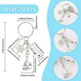 thumbnail image 2 of 1 Box 20Pcs Nautical Keychains Bulk Sailboat Key Chains Pack Silver Metal Sails Themed Boats Hoods Sea Summer Charms for Handbags Party Wedding Favors Purse Bags DIY Supplies Women Adults Platinum, 2 of 7