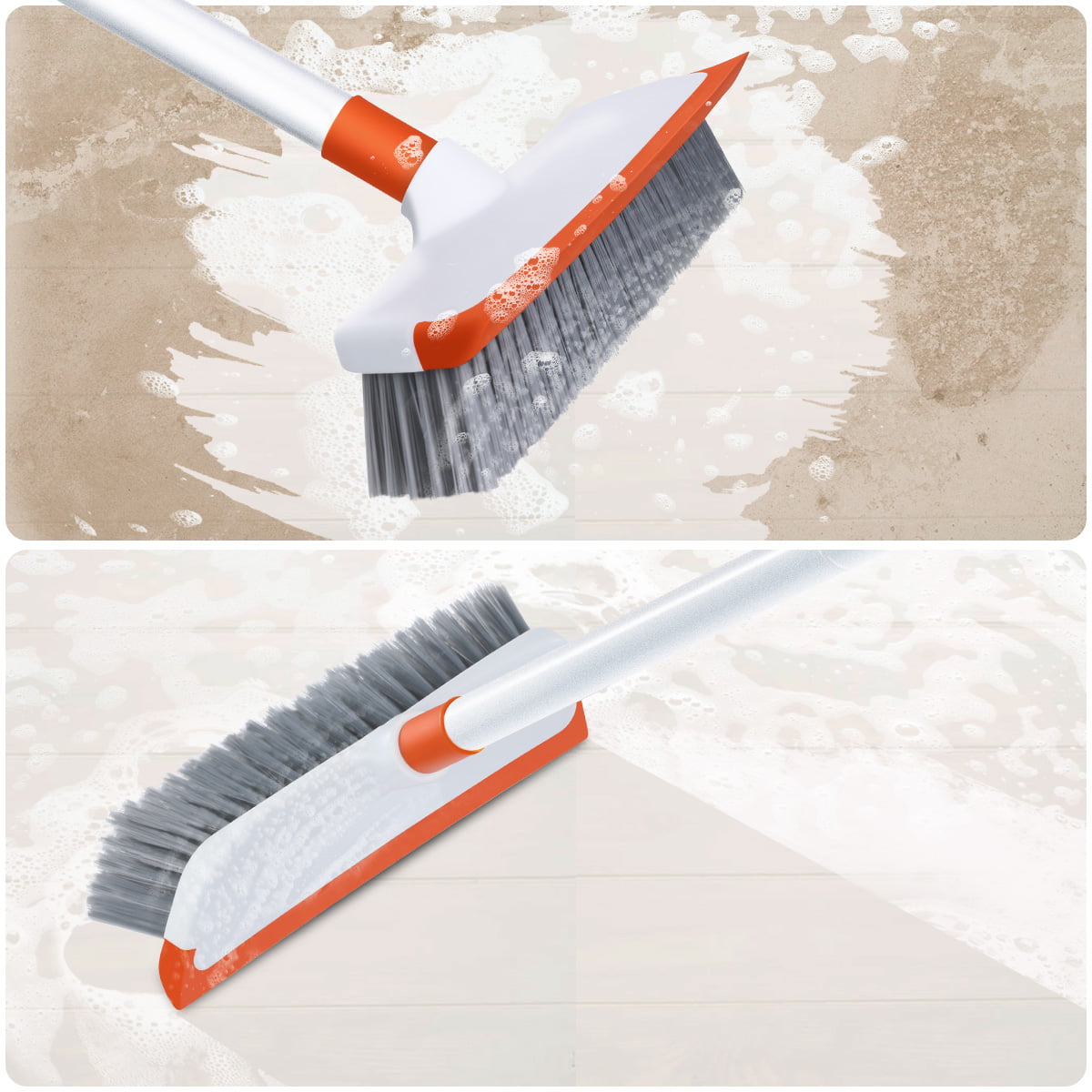 Floor Scrubber Brush, Heavy-Duty Quick-Connect