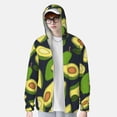 thumbnail image 3 of Picia Fresh Avocado Women's Men's UPF 50+ Sun Protection Hoodie Shirt Long Sleeve SPF Fishing Outdoor UV Hiking Lightweight Shirts-, 3 of 9