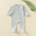 thumbnail image 2 of WUANDIXFA Baby Boy Newborn Clothes 3 6 9 12 Months Baby Organic Cotton Sleep and Play Footed Pajamas for Boys,Light Green,0-3 Months, 2 of 4